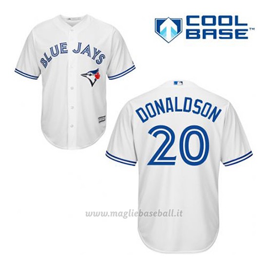 Maglia Baseball Uomo Toronto Blue Jays Josh Donaldson 20 Bianco 1ªCool Base